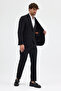 Ruben Men's Black Polyviscose Fabric Jacket+Pants+Vest Slim Fit Suit - 5