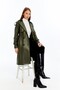 Reglan Sleeve Women's Leather Trench Coat/Jacket - 4
