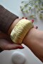 Curved Wire Wrap Retro Metal Clamp Bracelet