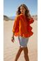Women's 100% Cotton Flam Voile Fabric Long Sleeve Skirt Ruffled Loose Shirt 3570330 - 3