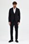 Ruben Men's Black Polyviscose Fabric Jacket+Pants+Vest Slim Fit Suit - 3