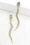 Cobra Model Salltntılı Zircon Stone Snake Earrings - 3