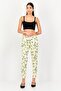 Women Cigarette Fit Floral Pattern Tapered Pants, Multicolor - 4