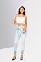 Women Regular Fit Washed Stretchable Jeans, Light Blue - 2