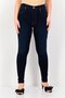 Women Super Skinny Fit High Rise Mid Wash Stretchable Denim Jeans, Navy