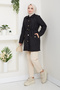 Women's Plus Size Jacket Coat with Tunnel Waist