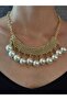 Pearl Beaded Design Women's Necklace 22 cm - 2