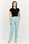 Women Cropped Fit Solid Chino Pants, Sage Green - 4