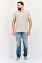 Men Regular Fit Embroidered Logo Short Sleeve Polo Shirt, Taupe - 4