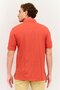 Men Regular Fit Embroidered Logo Short Sleeve Polo Shirt, Red - 3
