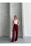 Women's Leopard Print Stretch Satin Pants - 3