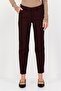 Women Cigarette Fit Solid Skinny Pants, Maroon
