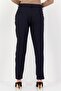 Women Regular Fit Solid Dress Pants, Dark Navy - 2