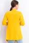Women Plain Split Neck Long Sleeve Cardigan, Mustard - 2