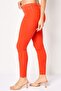 Women Skinny Fit Solid Skinny Pants, Orange - 3