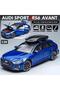 Audi Rs6 Wagon Station Diecast Model Car Openable Doors Battery-Free Audi Rs6 Blue Car One-To-One - 2
