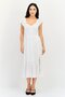 Women Ruched Maxi Dress, White