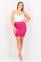 Women Metallic Mini Skirt, Fuchsia - 4