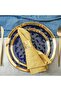 Stone Lain Porcelain 16 Piece Dinnerware Set, Service for 4, Blue and Golden Rim, Dark Blue - 5