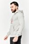 Men Heather Long Sleeves Hoodie Sweatshirt, Grey - 3