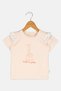 Toddlers Girl Graphic Print Short Sleeve Top, Light Pink