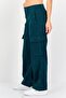 Levis x Deepika Padukone Women Regular Fit Washed Stretchable Baggy Cargo Jeans, Teal Green - 3