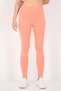 Women Sportswear Fit Brand Logo Training Leggings, Peach