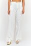 Women Regular Fit Solid Wide Leg Pants, White