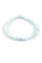 Original Real Aquamarine Natural Bracelet 6 mm 20 cm - 2