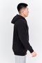 Men Sportswear Fit Long Sleeve Outdoor Hooded Sweatshirt, Black - 2