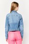 Women Washed Denim Jacket, Blue - 2