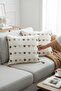 Handmade Anthracite Embroidered Cotton Decorative Pillow/Single Throw Pillow Cover - 7