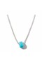 Classic Blue Evil Eye Beaded Women's Necklace – Minimal Design, Antiallergic Silver Color - 3