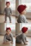 Girl's 100% Cotton Stretchy Combed Cotton Bow Detailed Bonnet Beanie - 5