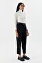 Belted High Waist Trousers Black - 4