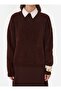 Soft Knitted Basic Sweater - Brown - - 4