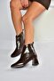 V848257460 Brown Rustic Thick Heeled Women's Boots