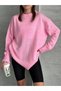 Women's Crew Neck Oversize Knitwear Sweater - 5