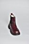 V312402609 Burgundy Thick Soled Women's Boots with Rubber Detail - 4