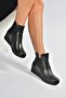 V324221103 Black Genuine Leather Classic Women's Boots - 3