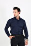 Classic Men's Slim Fit Solid Color Breathable Lycra Fabric Shirt Collar Shirt - 5