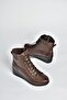 V324245103 Brown Genuine Leather Lace-Up Classic Women's Boots