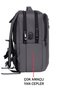 MacBook Compatible Gray Laptop Backpack 14 Inch Shock Absorbing USB Type-C Waterproof Fabric Unisex - 5