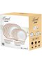 LARAH PLANO OPAL DINNER SET, WHITE, 12DSPL01-R, 12 PC SET