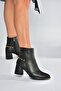 V848241409 Black Thick Heeled Women's Boots - 4
