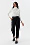 Belted High Waist Trousers Black