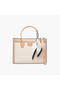 Reid Monogram Embossed Tote Bag with Detachable Strap and Zip Closure