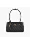 Monogram Texture Shoulder Bag with Double Handle