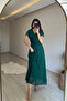 Women V-Neck Belted Maxi Chiffon Dress Nm008 - 3