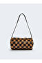 حقيبة باجيت نسائية من الفرو بنمط الشطرنج الأسود من LCW ACCESSORIES - 3